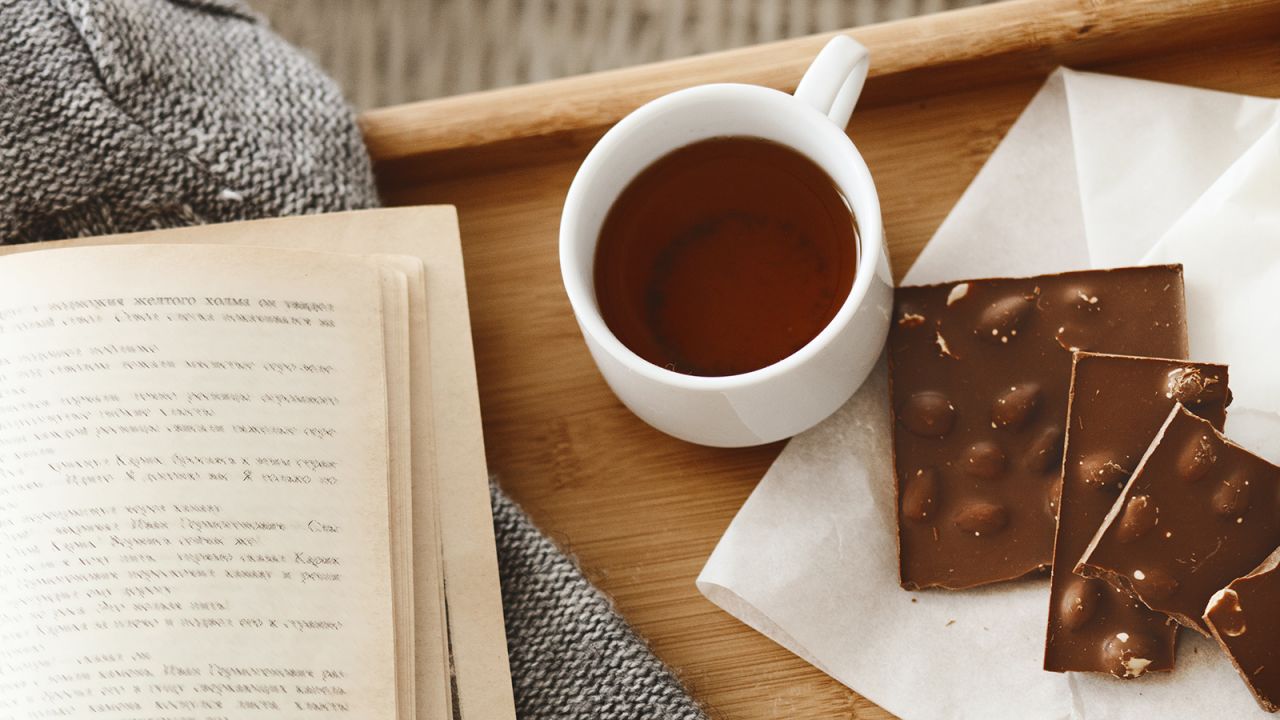 You may not think as much about drinking several cups of tea at once, or chowing down on a bar of dark chocolate—both of which can contain nearly as much caffeine as a cup of coffee, which is going to make stress even worse.
