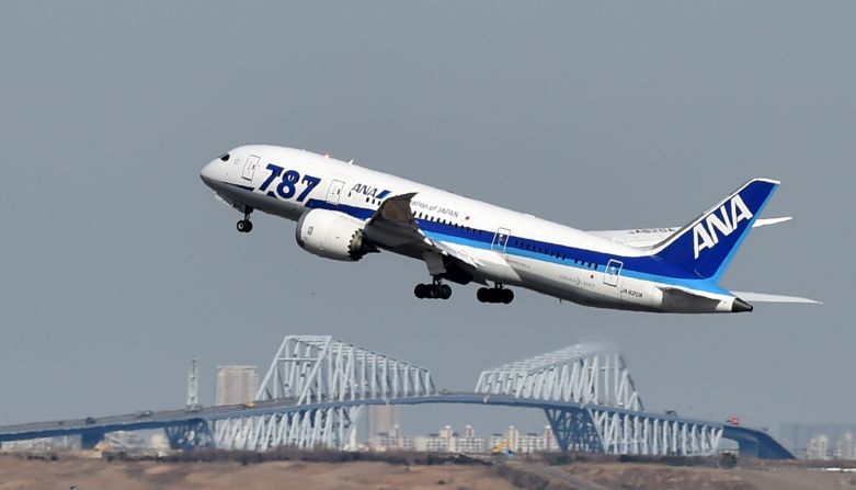 All Nippon Airways was the first airline in the world to fly the 787 Dreamliner, <a href="http://www.ana.co.jp/wws/japan/e/local/common/share/boeing787info/" target="_blank" target="_blank">taking delivery in September 2011</a>. It's shown here taking off from Tokyo's Haneda Airport.