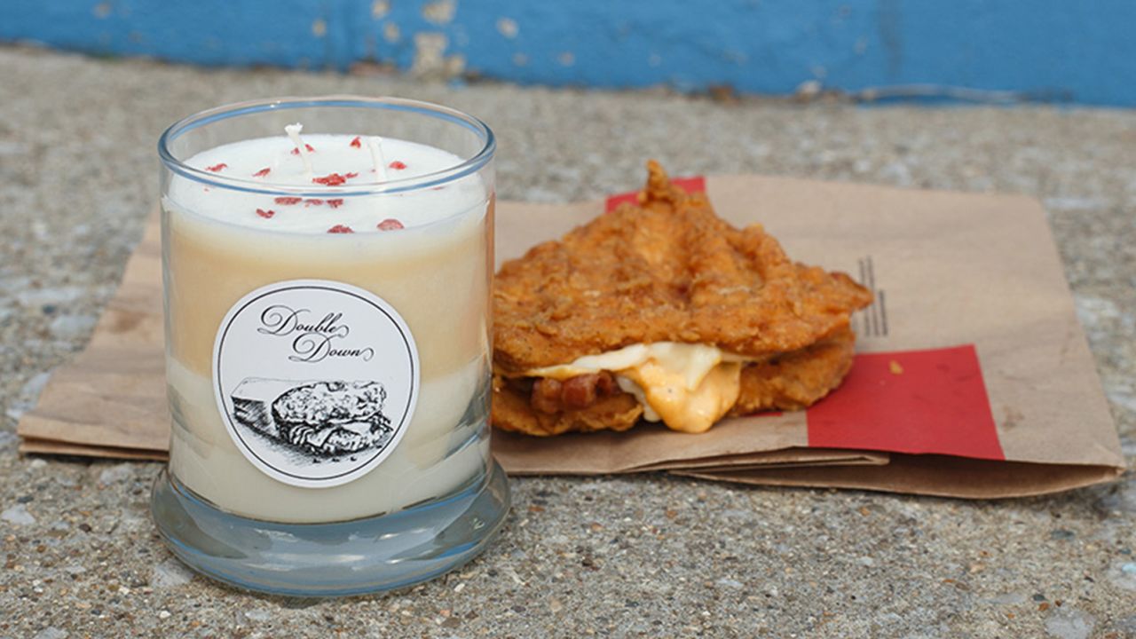 Kentucky for Kentucky is offering a limited edition Double Down candle, which smells like fried chicken and bacon. 