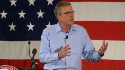 Former Florida Gov. Jeb Bush speaks at the First in the Nation Republican Leadership Summit April 17, 2015 in Nashua, New Hampshire. The Summit brought together local and national Republicans and was attended by all the Republicans candidates as well as those eyeing a run for the nomination.