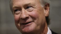 Potential Democratic presidential candidate former Sen. Lincoln Chafee (D-RI) answers questions from reporters after speaking at the South Carolina Democratic Party state convention April 25, 2015 in Columbia, South Carolina.