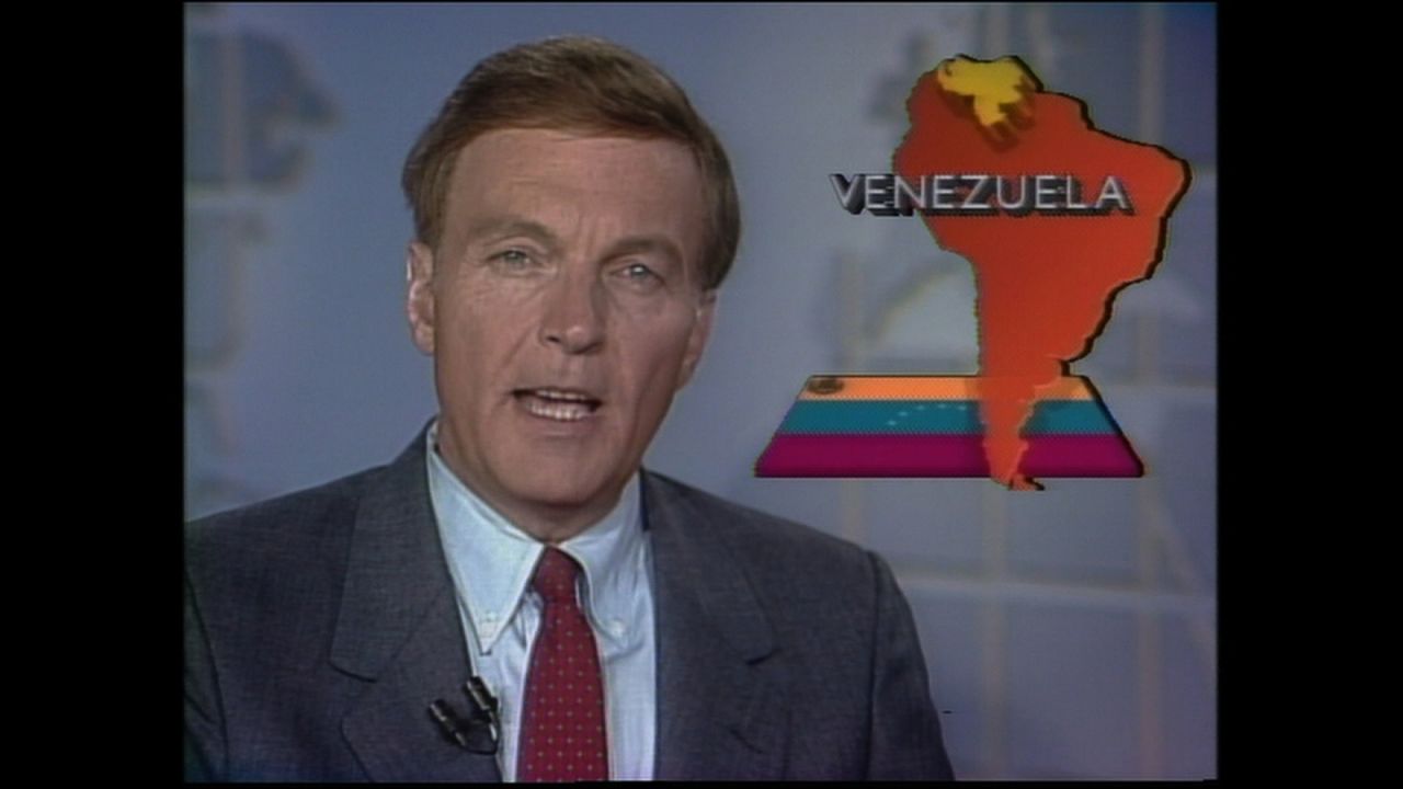 Ralph Wenge reports on international news in 1989. CNN International launched in 1985.