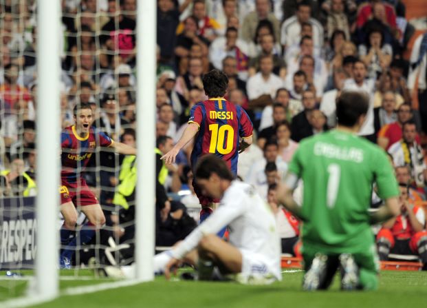Real Madrid felt the full force of Messi in the 2011 semifinal as Barcelona cruised to a 2-0 first leg win at the Bernebau courtesy of the little magician. His second goal left the home fans in stunned silence as he ran fully 30 yards, waltzing past all in his path before firing the ball into the far corner. Barca went on to win the competition that year.