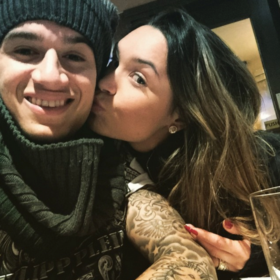 Coutinho with his wife Aine.