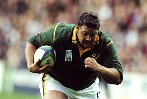 Former rugby star Ollie le Roux -- pictured in action  for South Africa during the 1999 World Cup -- weighed 137 kilograms (302 lbs) during his playing days. He has discredited the diet encouraged within rugby at the time. 