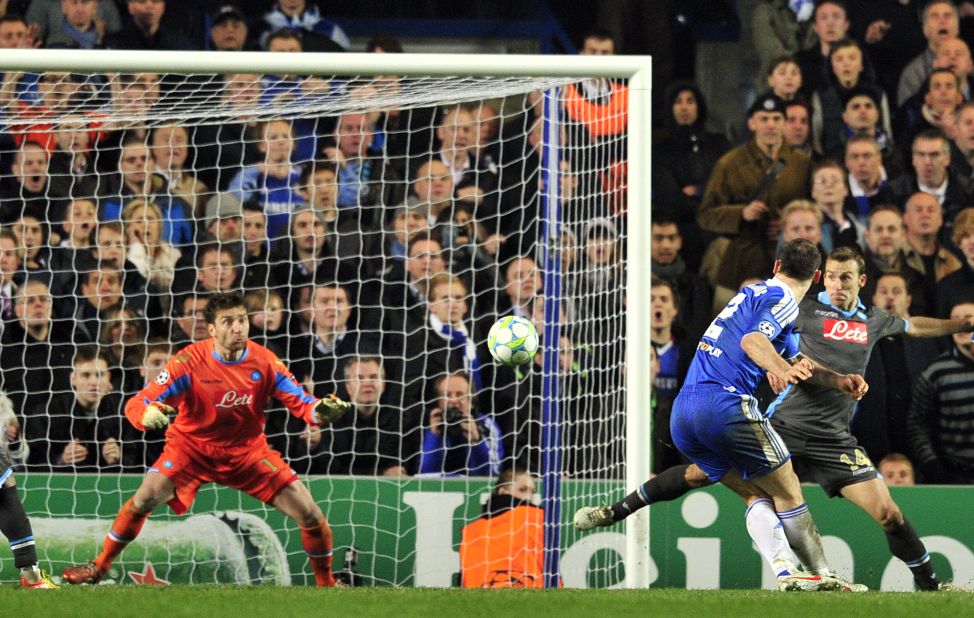 In 2012, Chelsea needed to overturn a 3-1 first-leg deficit from its last-16 tie with Napoli. The Blues were in crisis, with head coach Andre Villas-Boas having been sacked and caretaker boss Roberto Di Matteo put in charge of first-team affairs. Whatever its problems, Chelsea made light work of its task at Stamford Bridge, moving into a two-goal lead before Napoli pulled one back. Frank Lampard's penalty took the game to extra-time before Branislav Ivanovic rifled home a dramatic winner. Chelsea went on to defeat Bayern Munich on penalties in the final.