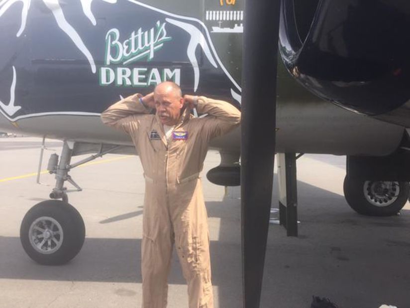 Alan Miller, a Delta pilot, is the pilot on Betty's Dream, a B-25 WWII bomber. 