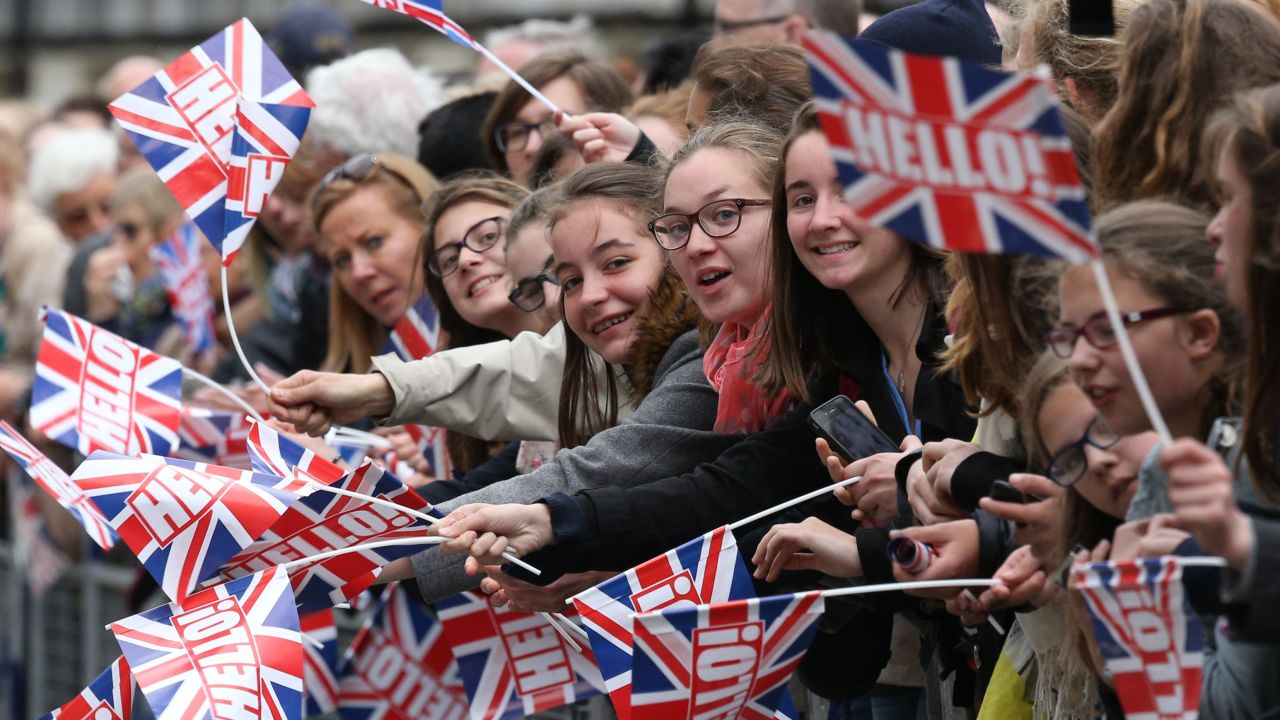 Spectators in London gather during the tribute at the Cenotaph.