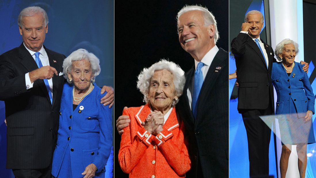 Vice President Joe Biden's mother, Jean Biden, passed away at 92 on January 8, 2010. In his 2008 acceptance speech as Obama's running mate, Biden said "My mother's creed is the American creed: No one is better than you. You are everyone's equal, and everyone is equal to you."