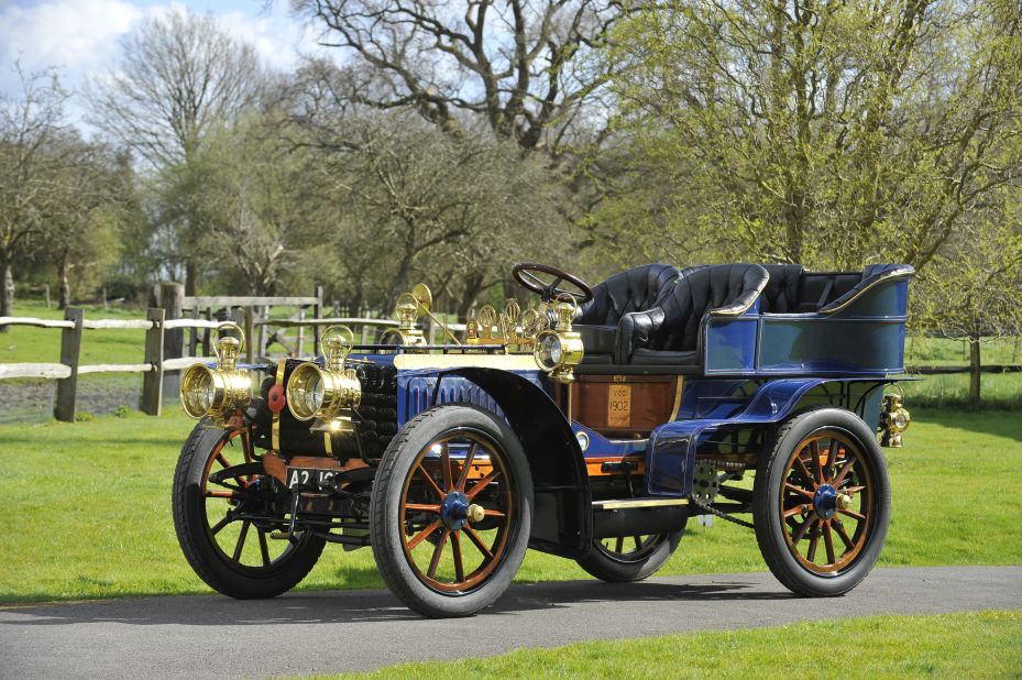 The 16-horsepower 1902 De Dietrich Rear-Entrance Tonneau built to Paris-Vienna Race specifications with coachwork by Burlington. It was sold at Bonhams Goodwood Festival of Speed Sale in Chichester, England, June 2014 for £998,300 -- a new world auction record for the marque.