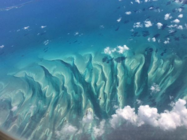 Enrique Rodriguez, who lives in St. Thomas in the Virgin Islands, says he must have flown over this view 300 times before he actually noticed it. On the last trip, he took out his camera and captured this idyllic shot. 