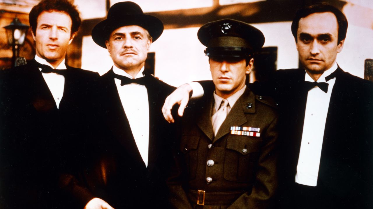 "The Godfather," directed by Francis Ford Coppola, took home several Academy Awards in March 1973, including Best Picture and Best Adapted Screenplay. The film was based on the best-selling novel by Mario Puzo and starred, from left, James Caan, Marlon Brando, Al Pacino and John Cazale. Brando won the Oscar for Best Actor.