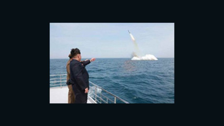 North Korea submarine missile test