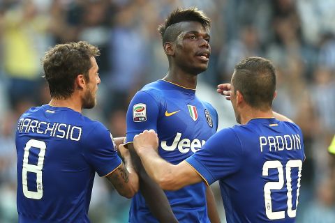 Real trails its European semifinal 2-1 against Italian champion Juventus, which welcomed back Paul Pogba (C) for the game against Cagliari -- and the France midfielder scored his side's goal in a 1-1 draw.