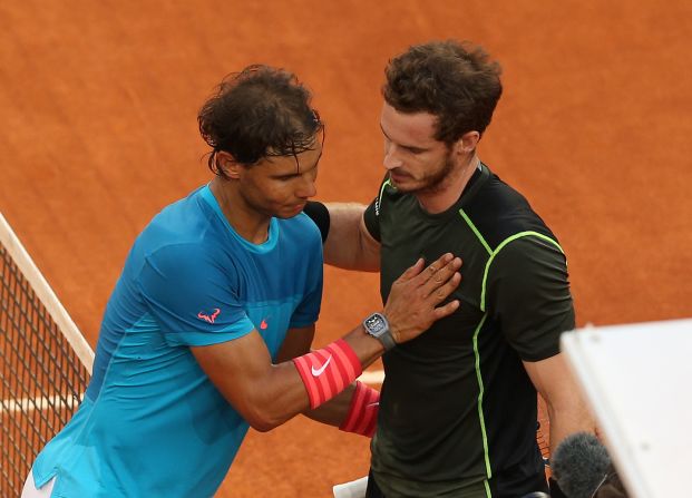 Nadal suffered an upset loss to Canada's Milos Raonic at Indian Wells in March but worse was to come in May. On his favored surface, he was crushed at home by Andy Murray, pictured.