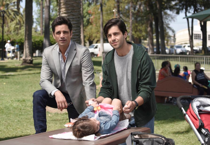 John Stamos is back on TV (when he's not doing the Netflix "Full House" revival) on "Grandfathered" as a bachelor who is surprised to learn he has two generations of kids. It airs Tuesdays at 8 p.m. on Fox.