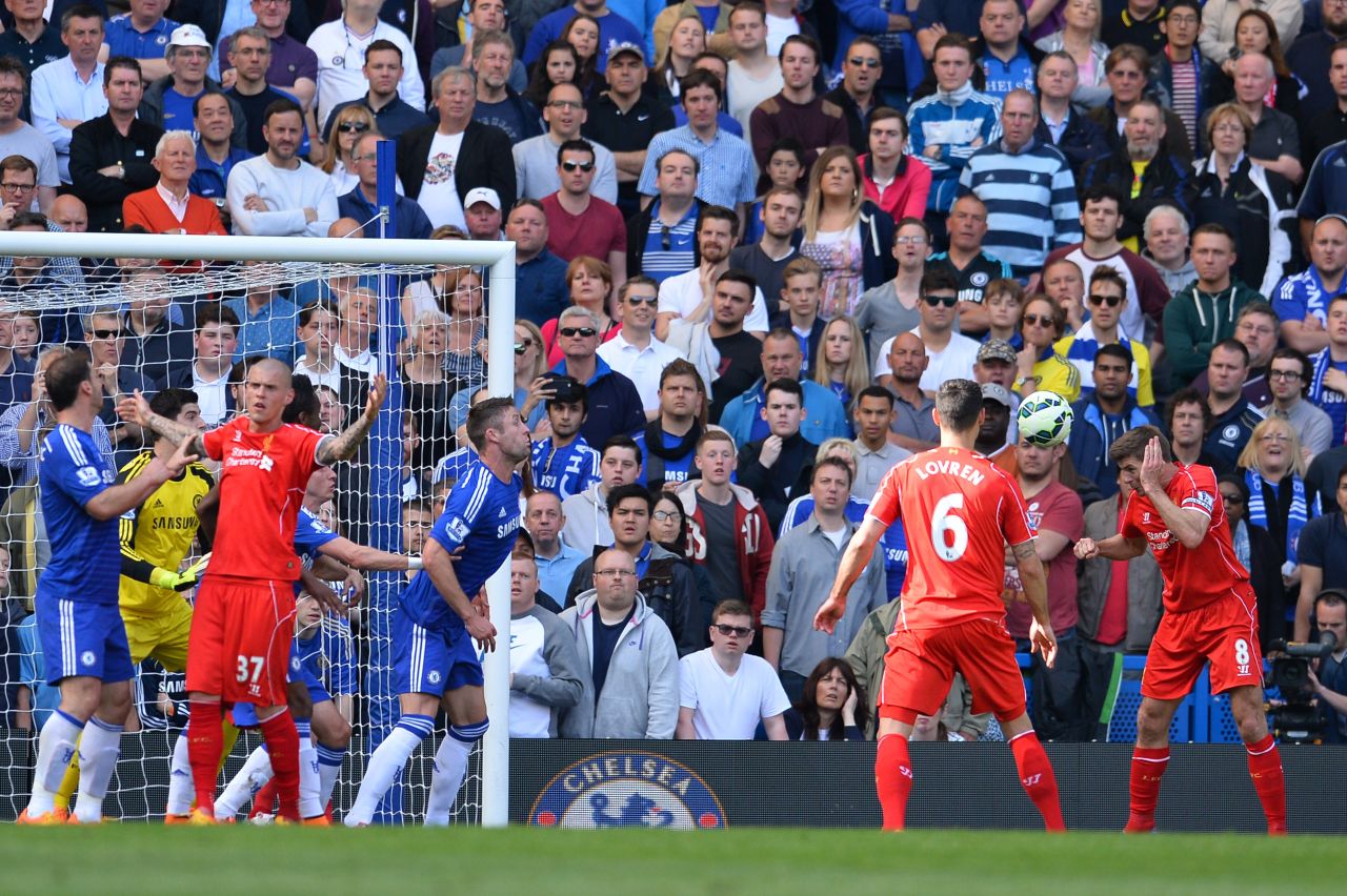 The Reds captain scored only his second ever goal against Chelsea to level the match and earn his side a 1-1 draw.