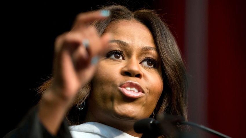 First lady Michelle Obama delivers the commencement address at Tuskegee University, Saturday, May 9, 2015, in Tuskegee, Ala. (AP Photo/Brynn Anderson/AP)