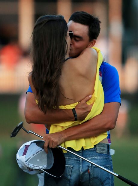 Rickie Fowler and girlfriend Alexis Randock were the talk of TPC Sawgrass after the golfer won the The Players Championship.