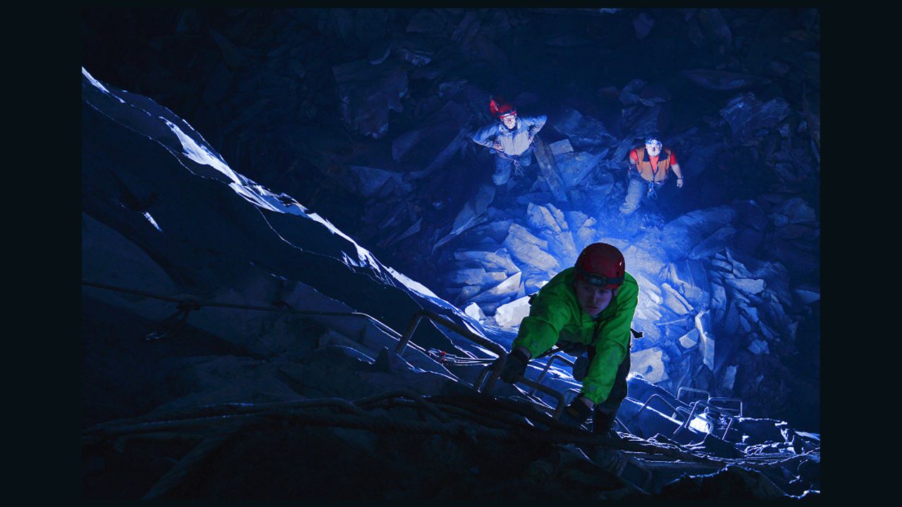 Zip Below Xtreme is located in an abandoned slate mine 375 meters beneath the mountains of Wales' Snowdonia National Park.