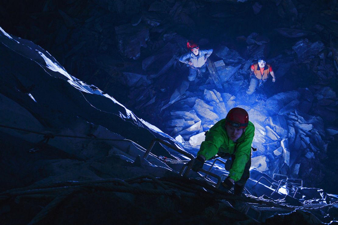 Zip Below Xtreme is located in an abandoned slate mine 375 meters beneath the mountains of Wales' Snowdonia National Park.