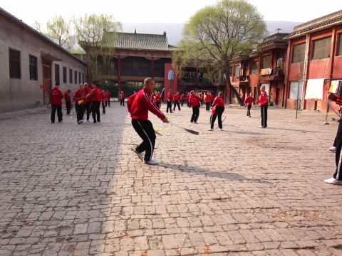 The Shaolin Temple Tagou Wushu School is huge. It claims its 730,000 square meter campus hosts up to  35,000 students.