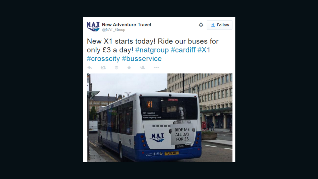 Tweet posted by New Adventure Travel, which has since been deleted.