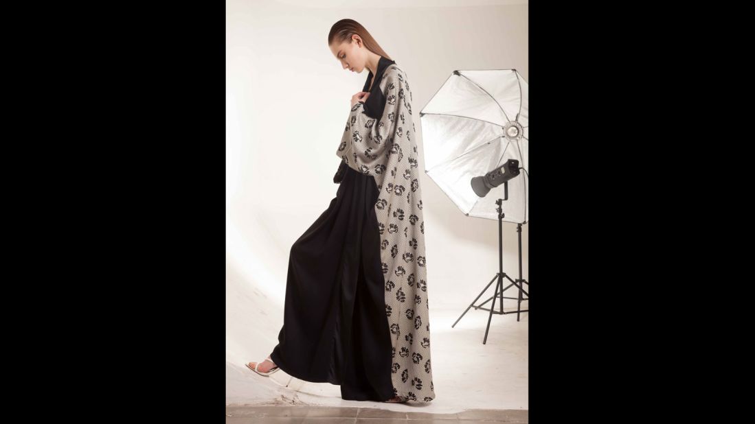 Bashar Assaf is inspired by organic patterns and the physical sciences. The print designer's collections so far have featured body conscious sheer silks and chiffons printed with rocks, water and skulls as well as a zoomed-in cross section of a human heart. 
