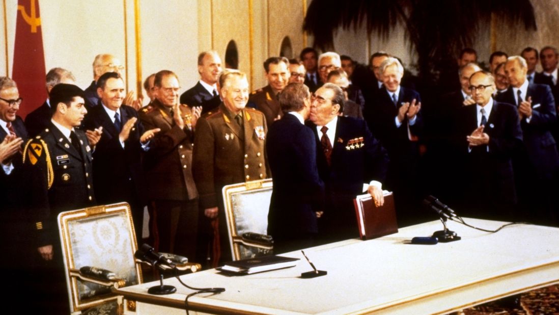 The Strategic Arms Limitation Talks, otherwise known as SALT, were a series of meetings and treaties designed at limiting and keeping track of the missiles and nuclear weapons carried by the United States and the Soviet Union. The first treaty was signed in 1972, and the second one was signed in 1979. Six months after the second signing, however, the Soviet Union invaded Afghanistan, and the United States never ratified the SALT II agreement.