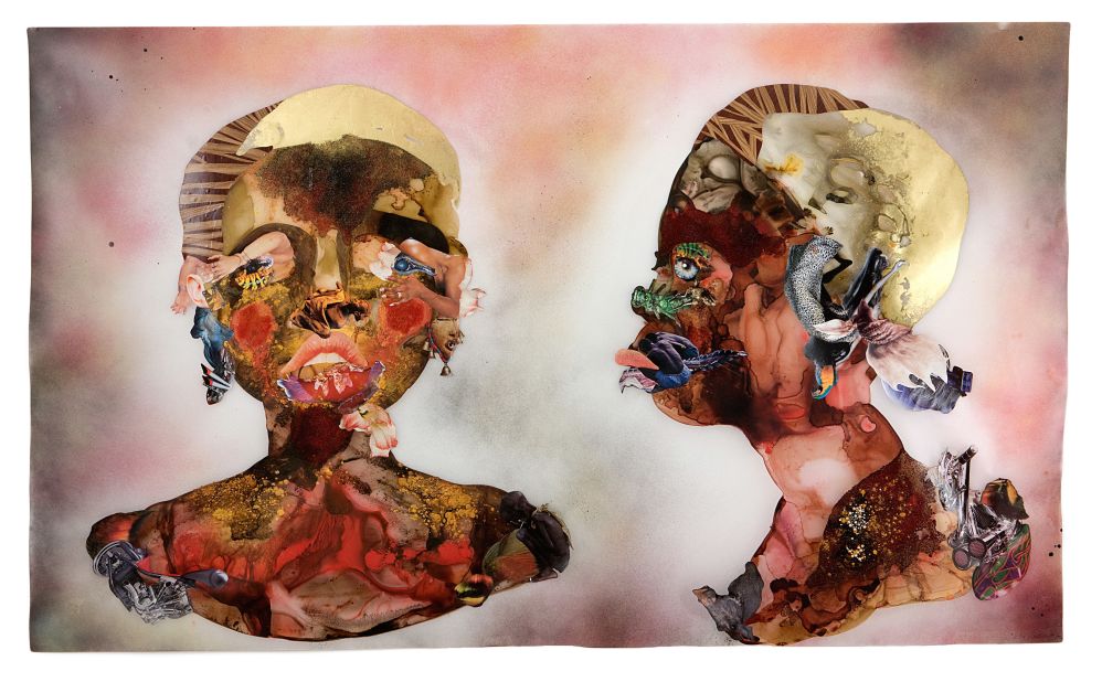 <em>Wangechi Mutu, Blue eyes, 2008. </em><br /><br />Born in Kenya, artist and sculptor Wangechi Mutu relocated to New York in the mid-1990s. Her work is both beautiful and poignant, juxtaposing color against brutal horror as seen in this creation, "Blue eyes."<br />