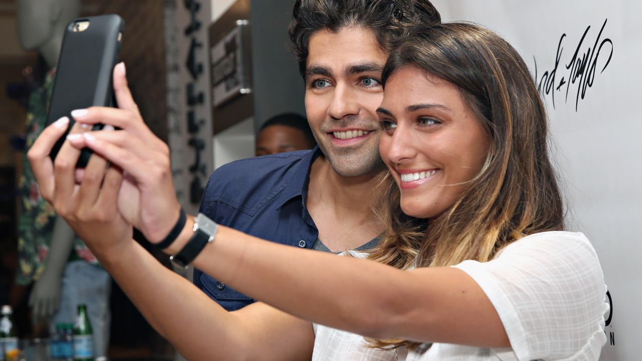 Actor Adrian Grenier poses for a selfie at the Lord & Taylor department store in New York on Monday, May 11.