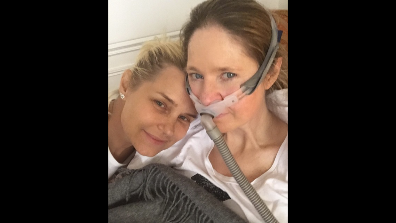 Model Yolanda Foster, from the television show "The Real Housewives of Beverly Hills," takes a selfie with her friend Ellie O'Connell on Monday, May 11. "What is the likelihood of 2 BFF's getting a disease without a cure?" <a href="https://instagram.com/p/2jHDEaIs8I/" target="_blank" target="_blank">Foster, left, said on Instagram.</a> O'Connell has ALS. Foster has been diagnosed with Lyme disease. She added the hashtags "#SnuggledUpWithMyBestie" and "#SearchingForACure."