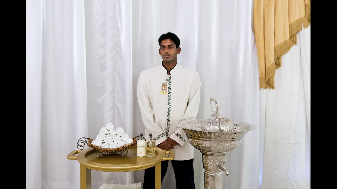 A hand-washing station in the emirate of Umm al-Quwain.