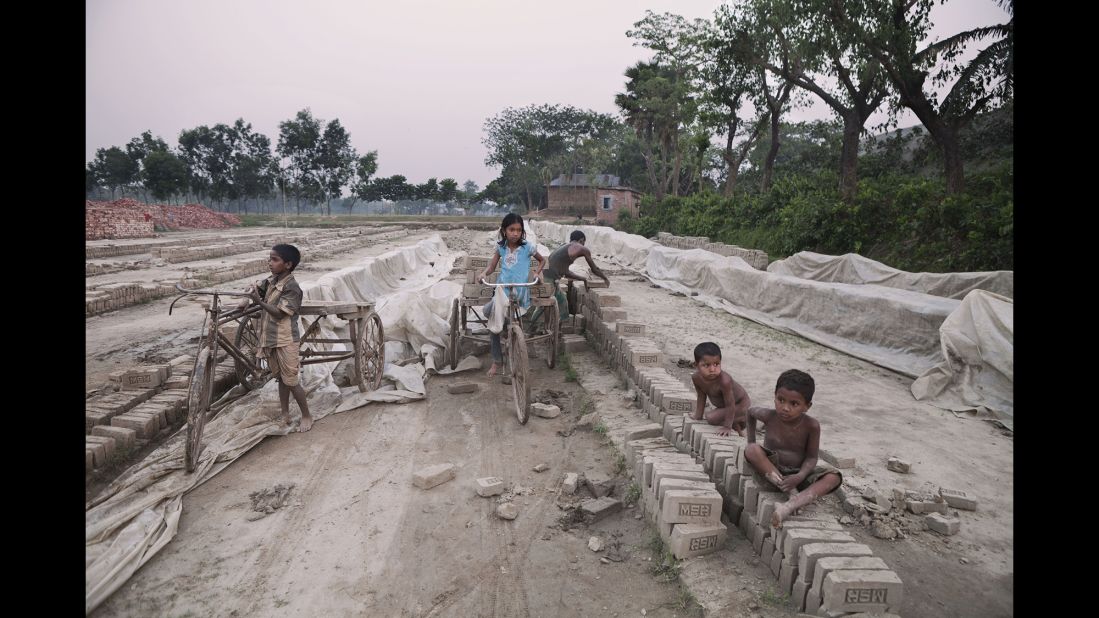 Children begin to work at the age of 6, Petralla said. Their pay is equal to that of adults, and it is based on the amount of bricks transported daily.
