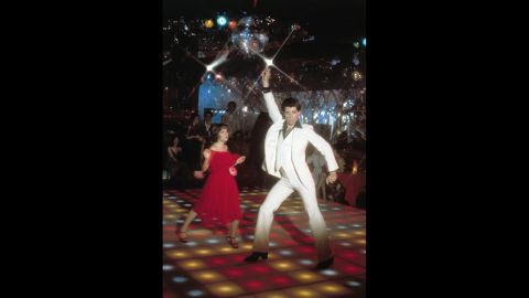 Disco music sweeps the nation with the 1977 film "Saturday Night Fever" starring John Travolta. Catapulted by a soundtrack containing five No. 1 singles -- including "Staying Alive" and "Night Fever" -- the film became a huge commercial success. The soundtrack stayed on top of the album charts for six months, and Travolta earned an Academy Award nomination for Best Actor. 