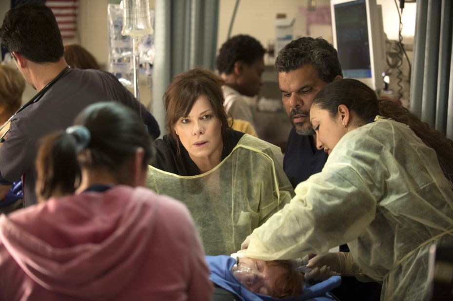 Marcia Gay Harden and Luis Guzman, center, star in CBS' new medical drama "Code Black."