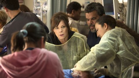 Marcia Gay Harden and Luis Guzman, center, star in CBS' new medical drama "Code Black."