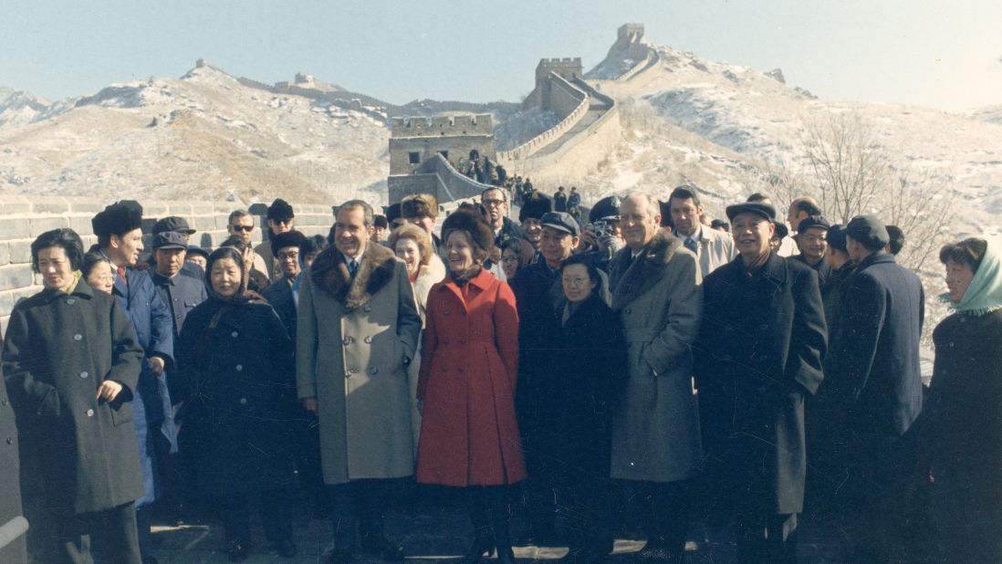 Richard Nixon became the first U.S. President to visit China. His trip in February 1972 was an important step in building a relationship between the two countries.