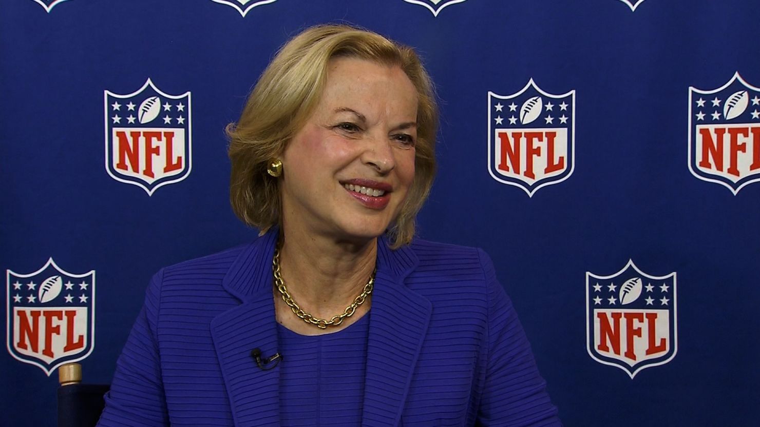 Dr. Betsy Nabel was named NFL Chief Health and Safety Adviser in February. She spoke to the media for the first time Tuesday at NFL headquarters in New York. 