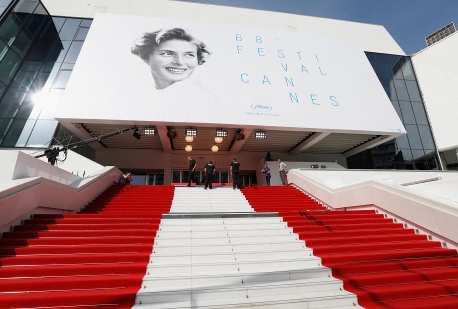MAY 13 -- CANNES, FRANCE: The red carpets await the feet of global celebrities ahead of the 68th annual Cannes Film Festival. The festival will open with Emmanuelle Bercot's "Standing Tall"-- only the second opener to be directed by a woman.