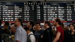 Amtrak departure board cancelled passengers
