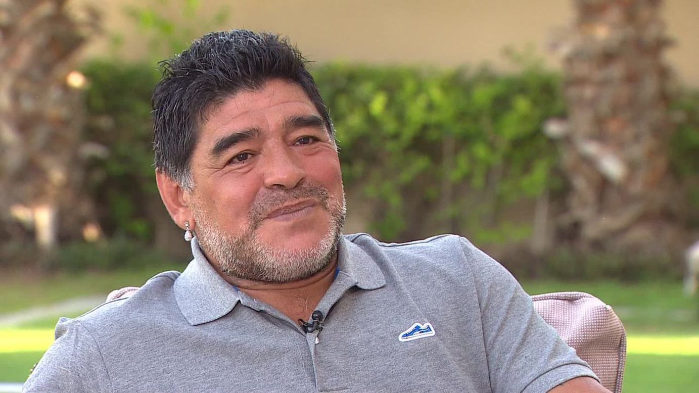 Maradona was interviewed by CNN anchor Becky Anderson.