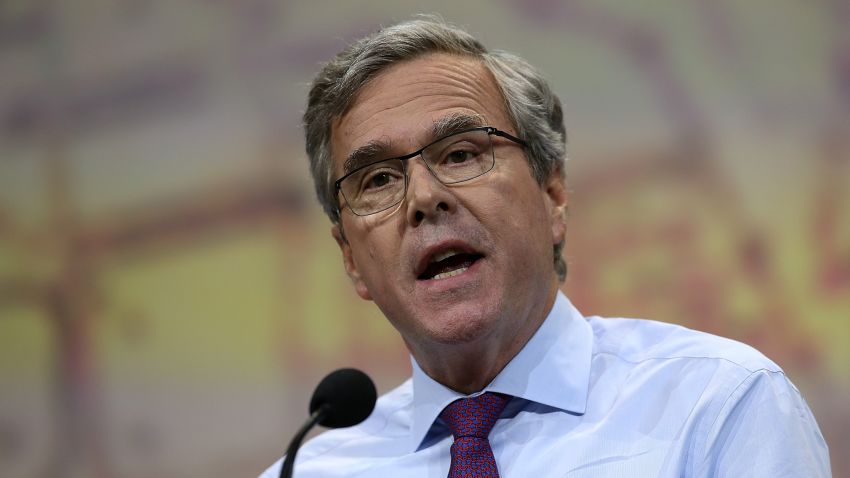 Former Florida Gov. Jeb Bush speaks during the NRA-ILA Leadership Forum at the 2015 NRA Annual Meeting & Exhibits on April 10, 2015 in Nashville, Tennessee.