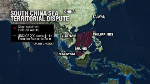 South China Sea dispute map