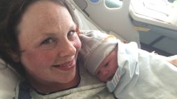 Kateri Schwandt and her husband, Jay, welcomed their 13th child -- all of them boys -- on Wednesday.