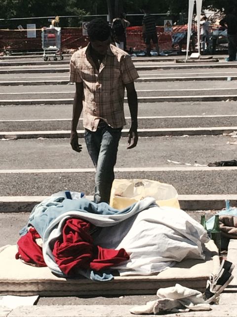 An Eritrean man in Rome. Eritreans make up the second largest group of migrants -- after Syrians -- reaching the shores of Europe.