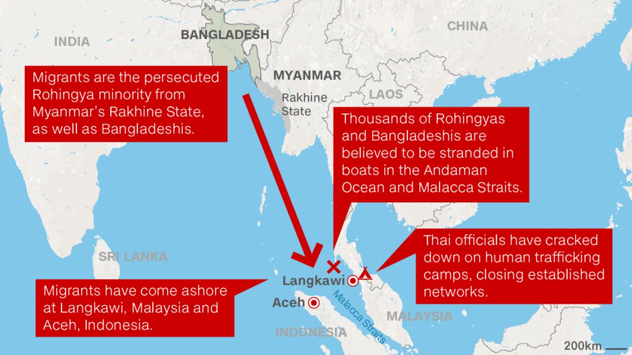 rohingya trafficking map 14 may