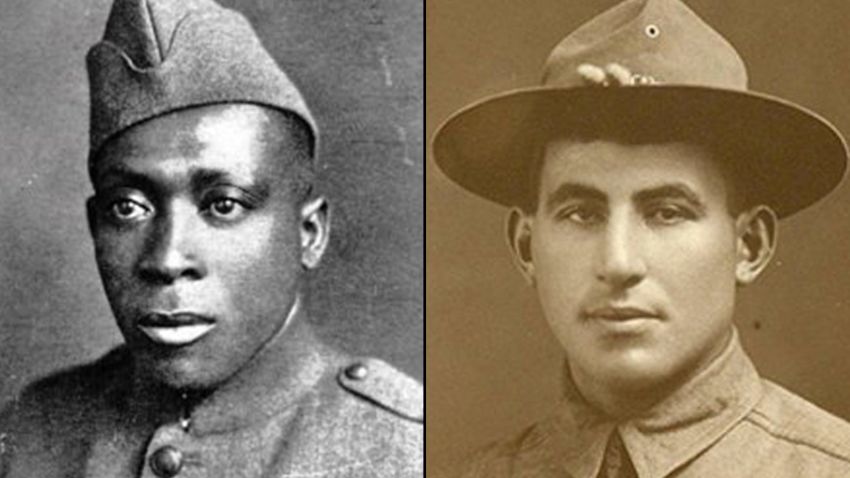 Sgt. William Henry Johnson, left, of the 369th Infantry Regiment, and Sgt. William Shemin, with the 4th Infantry Division, are to posthumously receive the Medal of Honor for valorous acts during World War I.