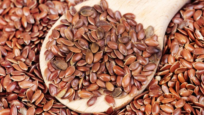 Flaxseed is packed with fiber. One tablespoon has about 3 grams, so a little goes a long way. Add a few grains of this nutty-flavored seed to your yogurt parfait or salad, or grind it and add to meatloaf or other recipes. 