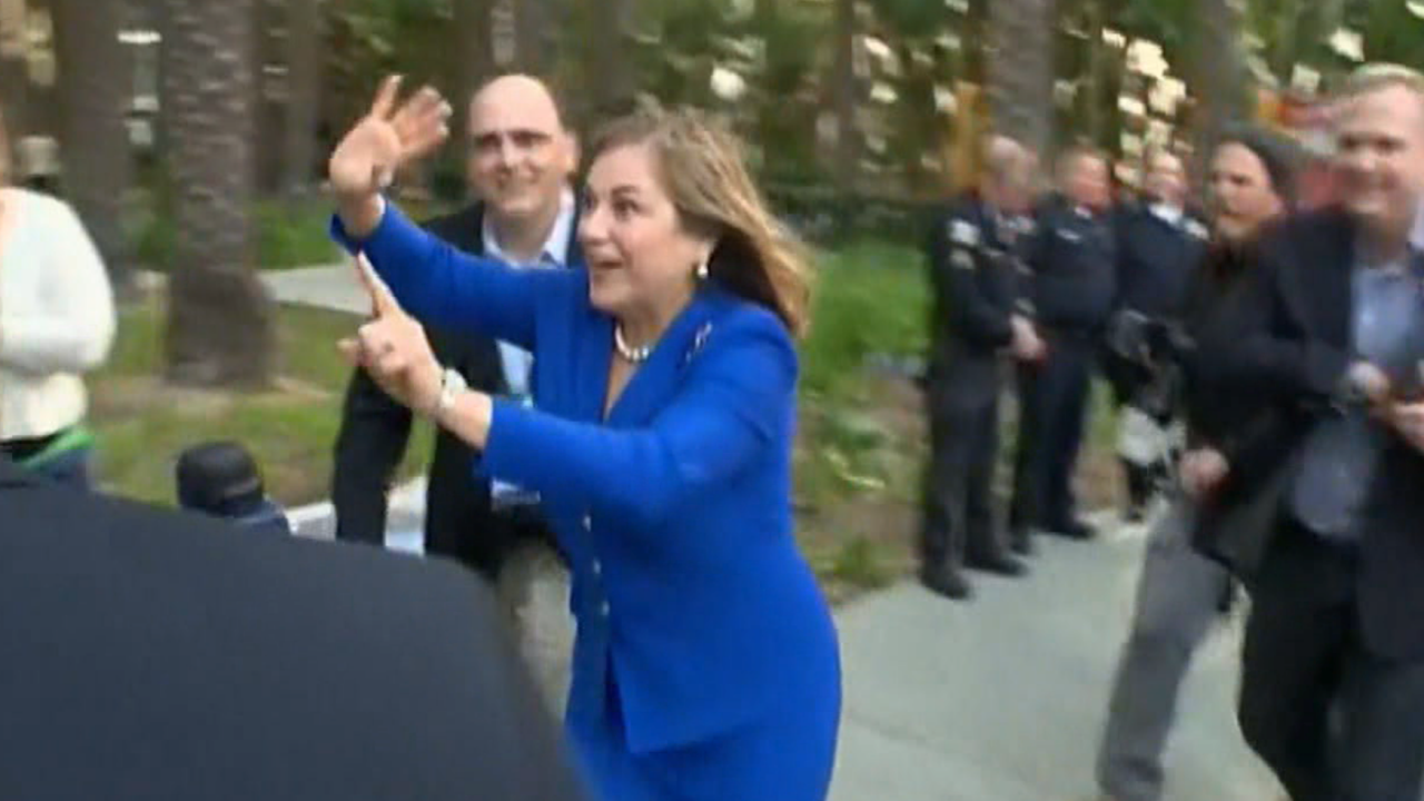 Rep. Loretta Sanchez running from reporters